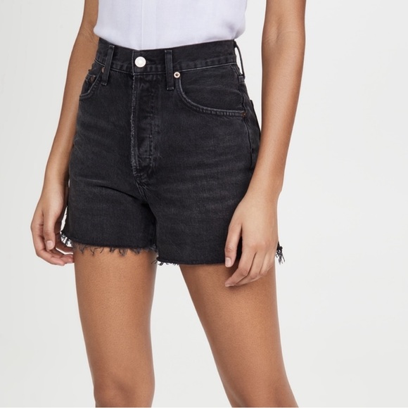 AGOLDE Dee High Waisted Shorts in "Exhibit" - Picture 2 of 11